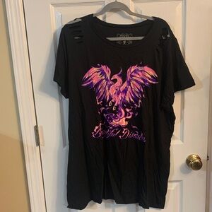 Black Graphic Short Sleeve Tee